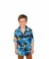 Hawaii blouse overhemd blauw voor jongens